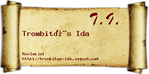 Trombitás Ida névjegykártya
