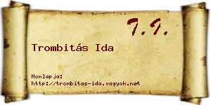 Trombitás Ida névjegykártya