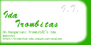 ida trombitas business card